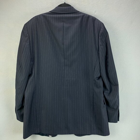 Daniel Cremieux Suit Mens 41R Pants 36 x‎ 28 Blue Pinstripe Loro Piana Wool 2pc - Picture 6 of 14